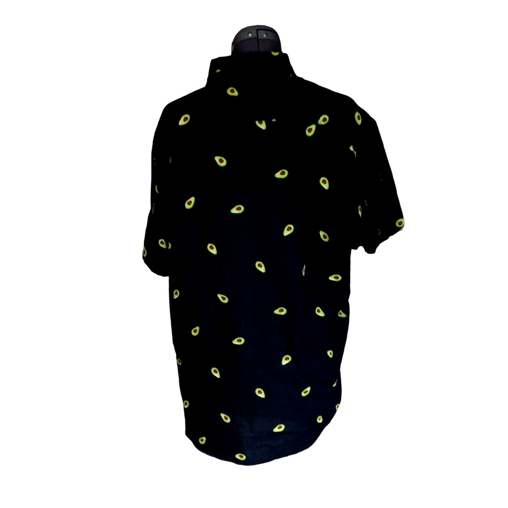 Molokai Surf Co. Hawaiian button down, short sleeve, avocado print shirt, L